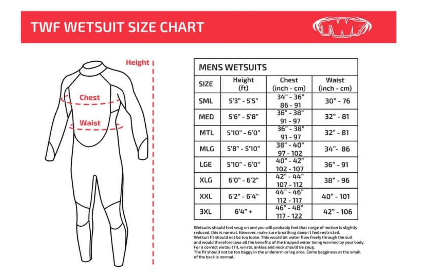 TWF - XT3 Mens Wetsuit | Conwy Kayaks