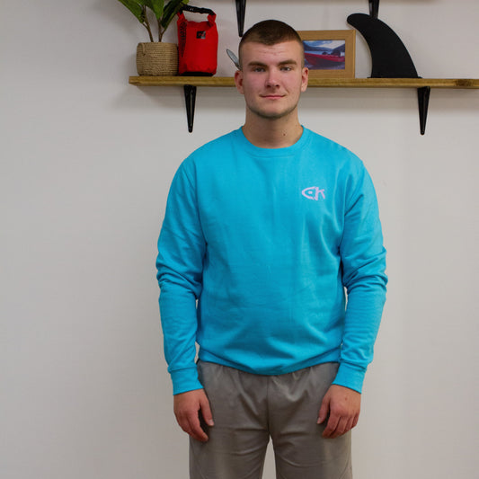 conwy kayak - light blue crewneck sweater