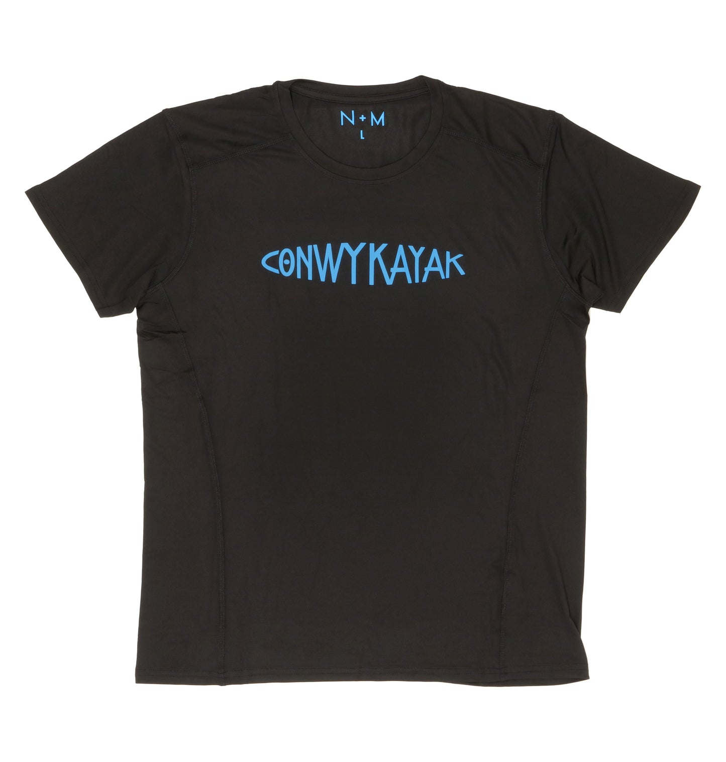 Conwy Kayak - Black Sports T-Shirt - 0