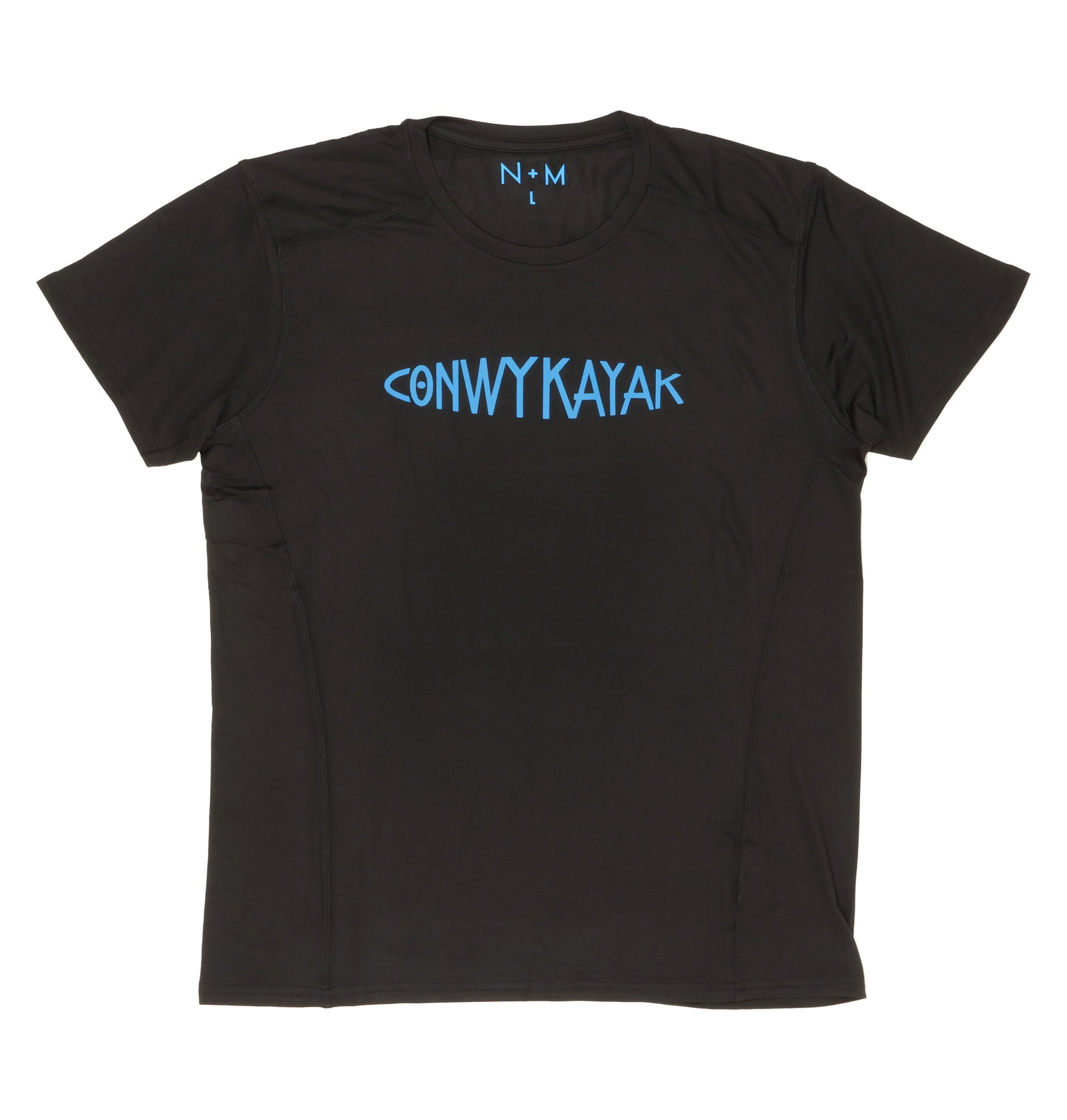 Conwy Kayak - Black Sports T-Shirt - 0