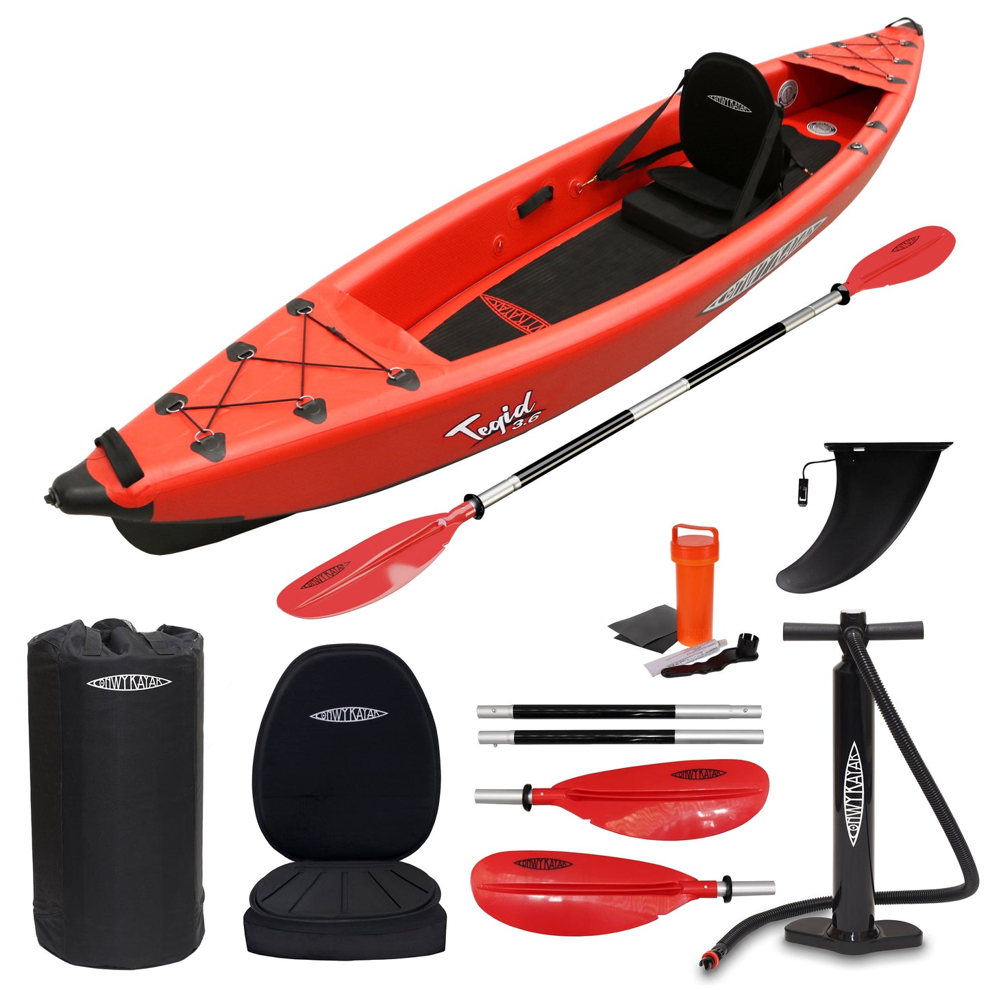 Conwy Kayak - Tegid 1 Man Dropstich Inflatable Kayak - 1