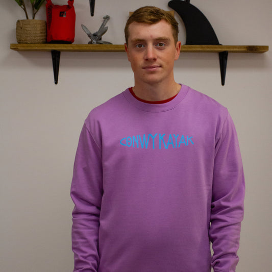 conwy kayak - lilac crewneck sweater