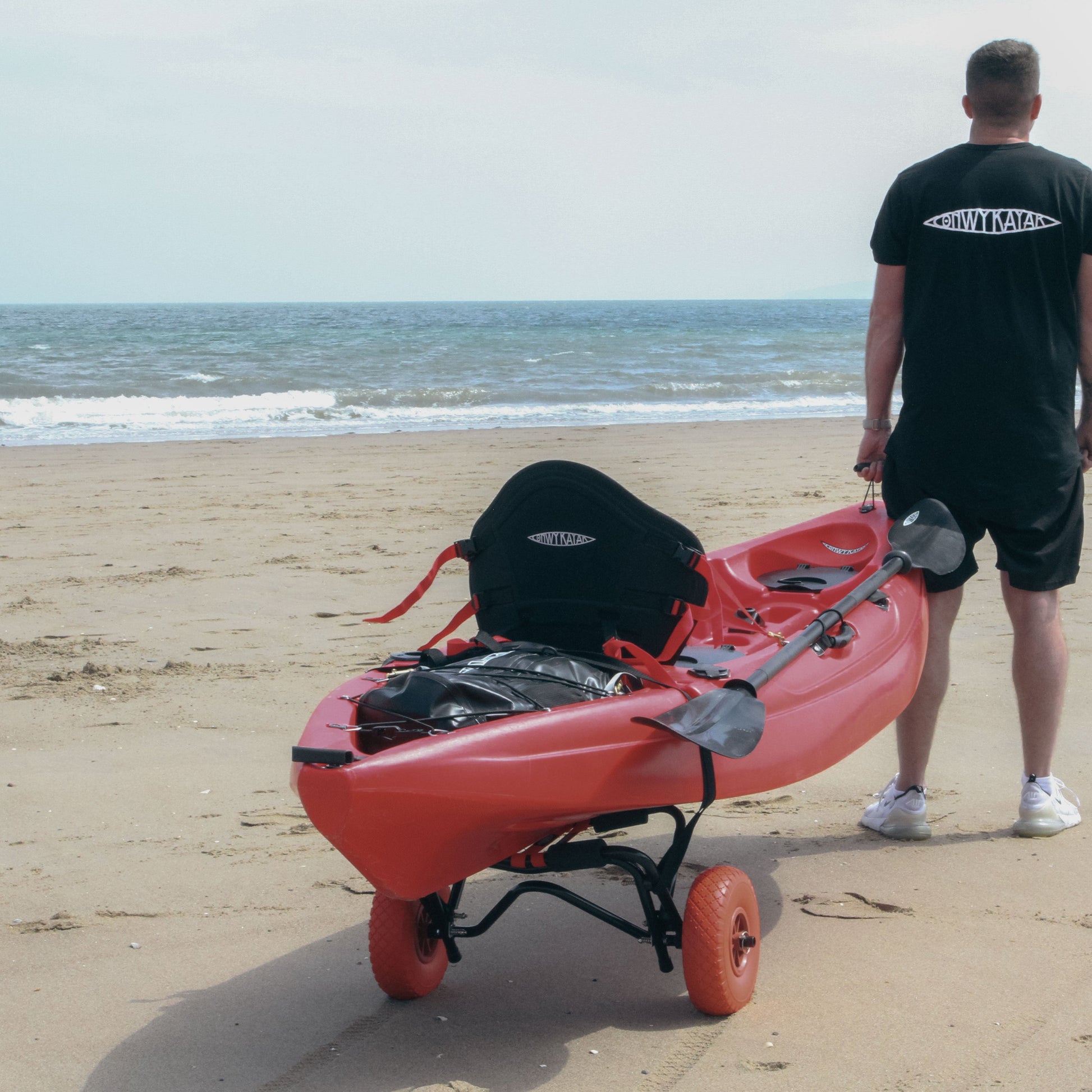 conwy kayak - k1 flat-free folding kayak trolley cart 60kg